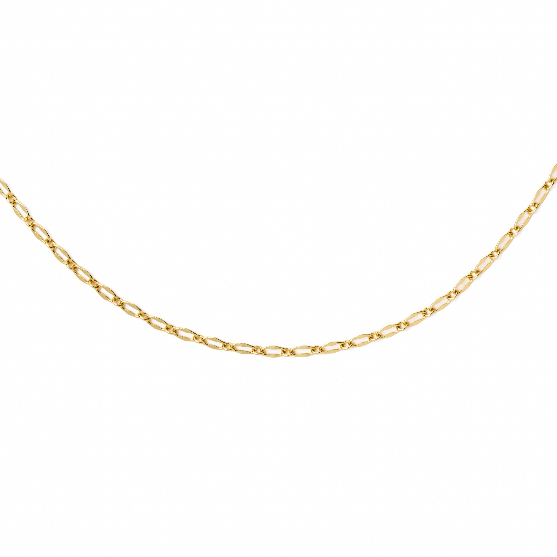 24K Gold Reflective Oval Chain