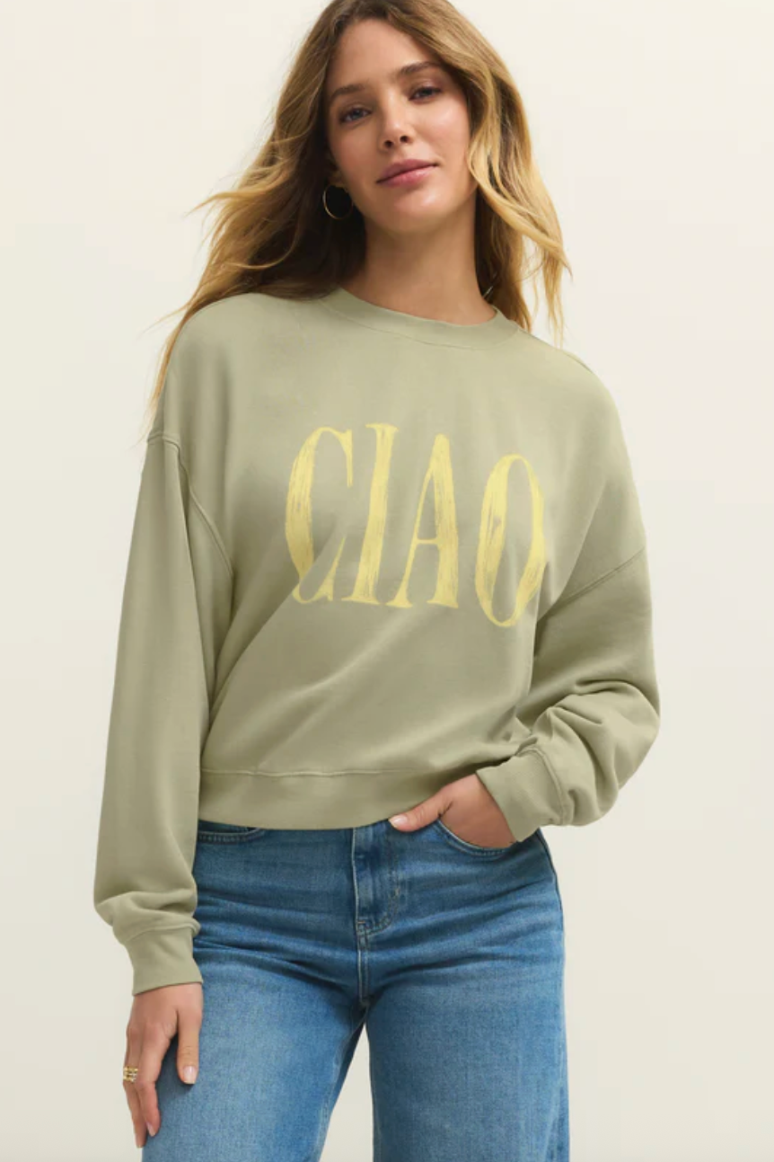 Z Supply | Ciao First Date Sweatshirt | Bay Leaf