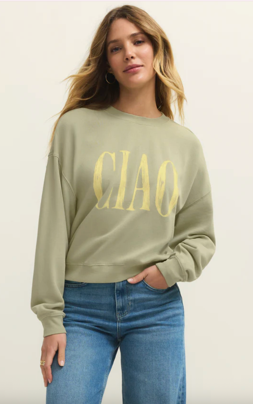 Z Supply | Ciao First Date Sweatshirt | Bay Leaf