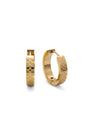 Chess Waterproof Gold Hoop Earrings