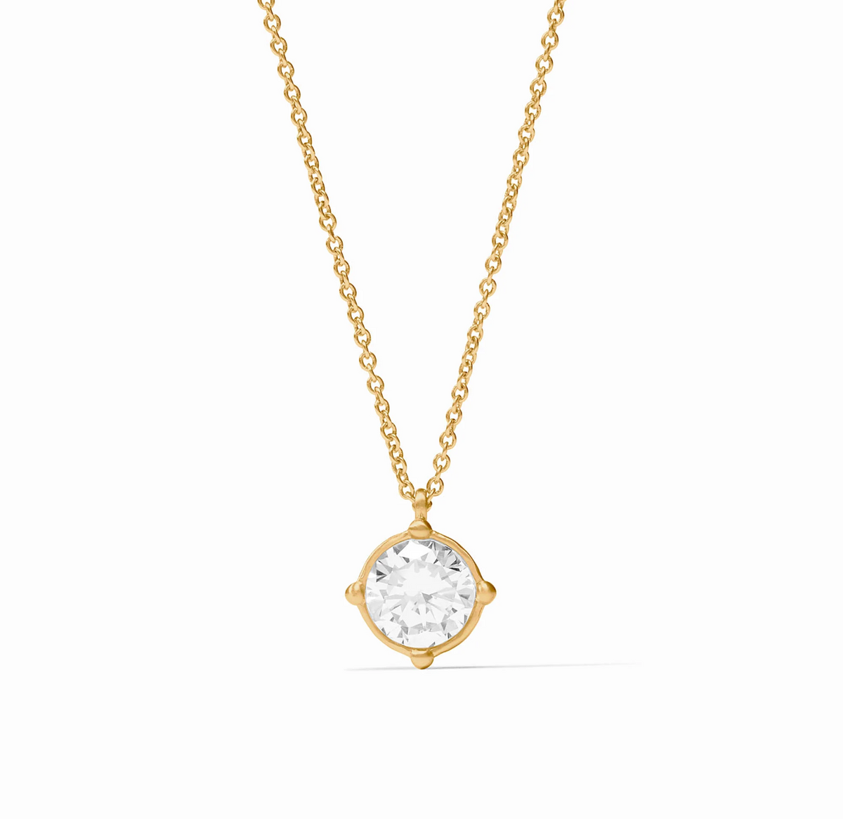 Julie Vos | Honeybee Solitaire Necklace | Cubic Zirconia
