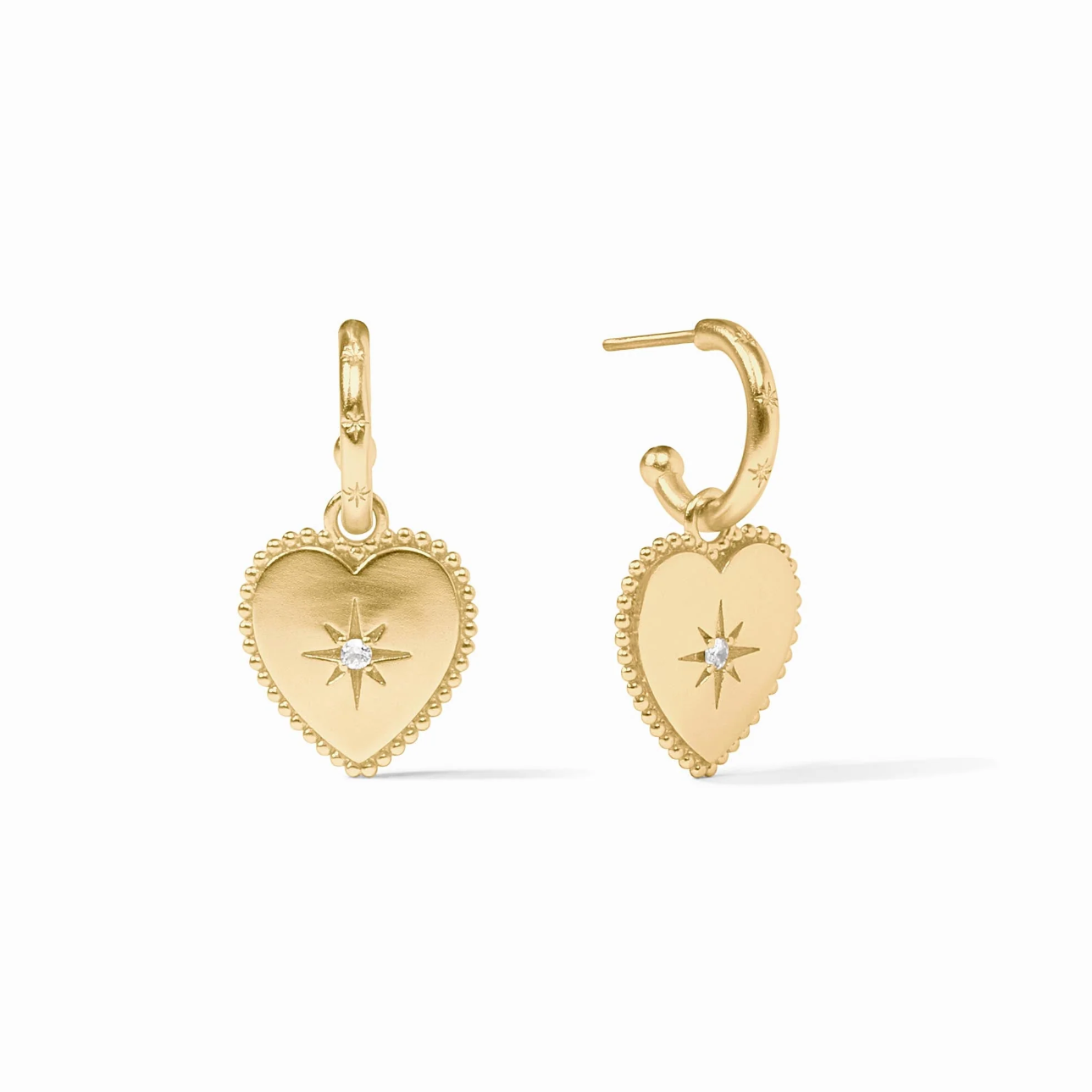 Julie Vos | Heart Hoop & Charm Earring