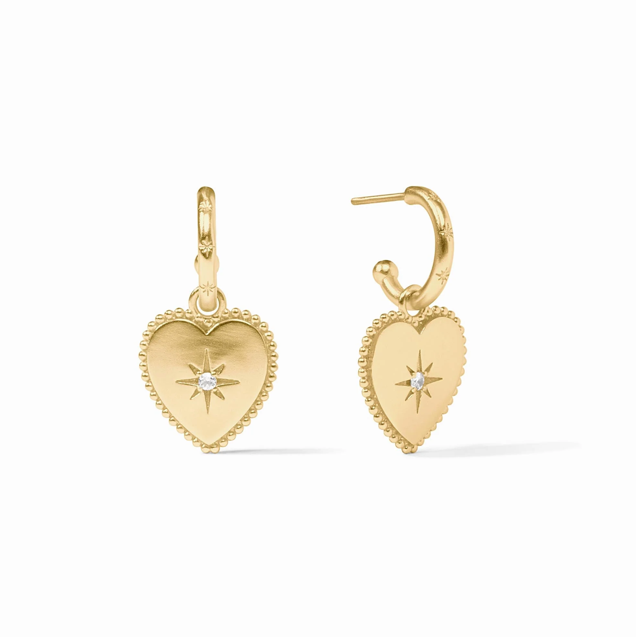 Julie Vos | Heart Hoop & Charm Earring