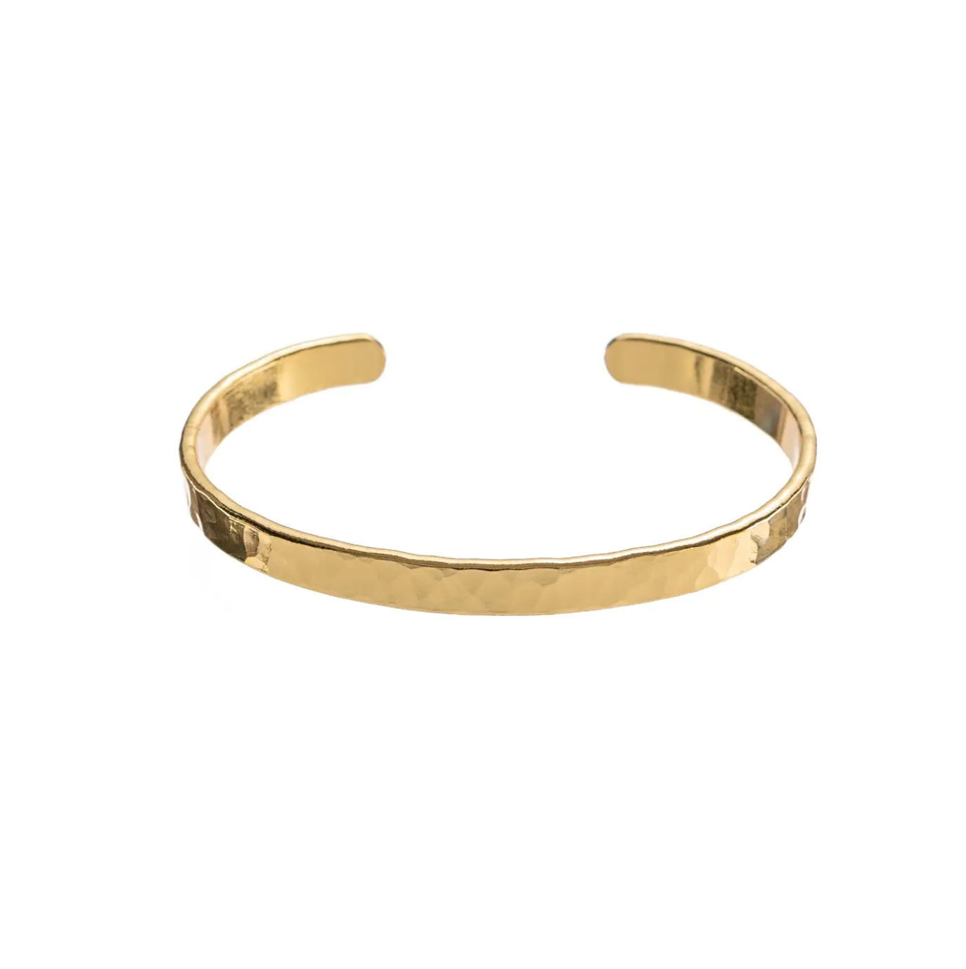 Hammered Bangle | 24K Gold