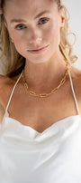 18K Gold Plated Necklace | Chunky Paperclip Chain