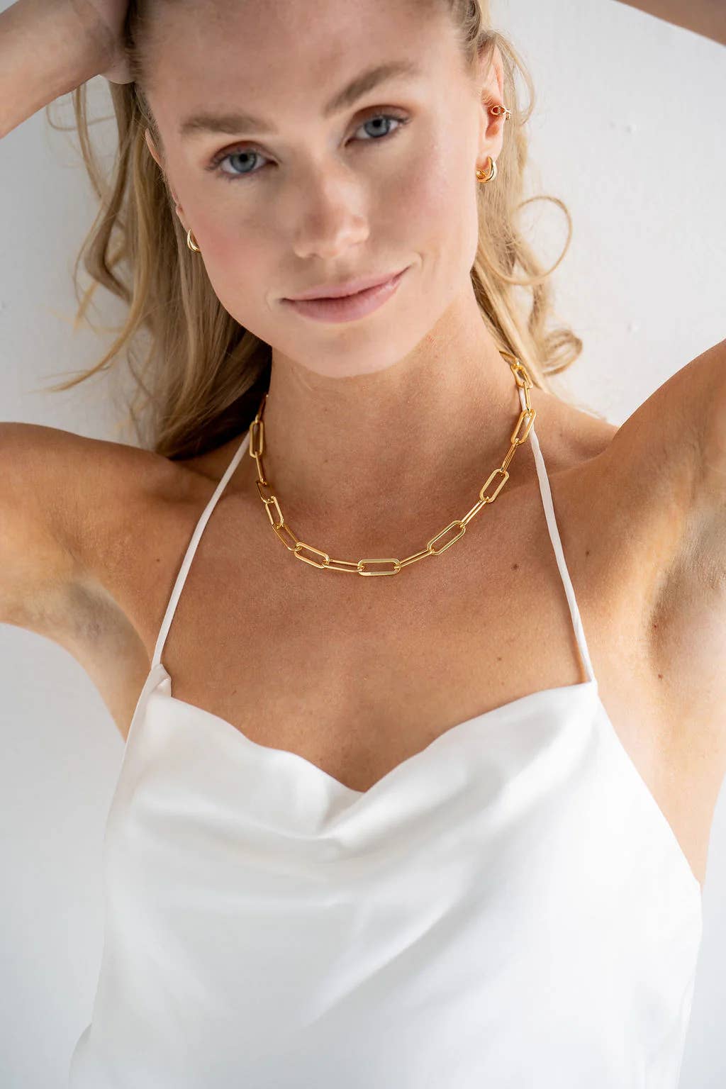 18K Gold Plated Necklace | Chunky Paperclip Chain