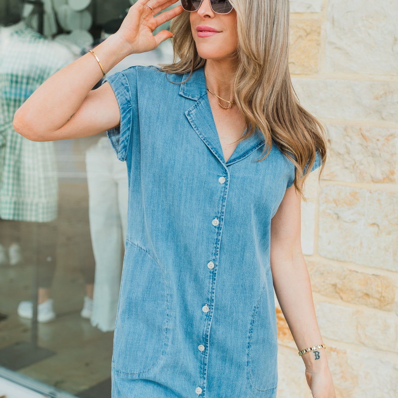 Napa Mini Dress | Denim