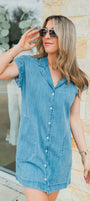 Napa Mini Dress | Denim