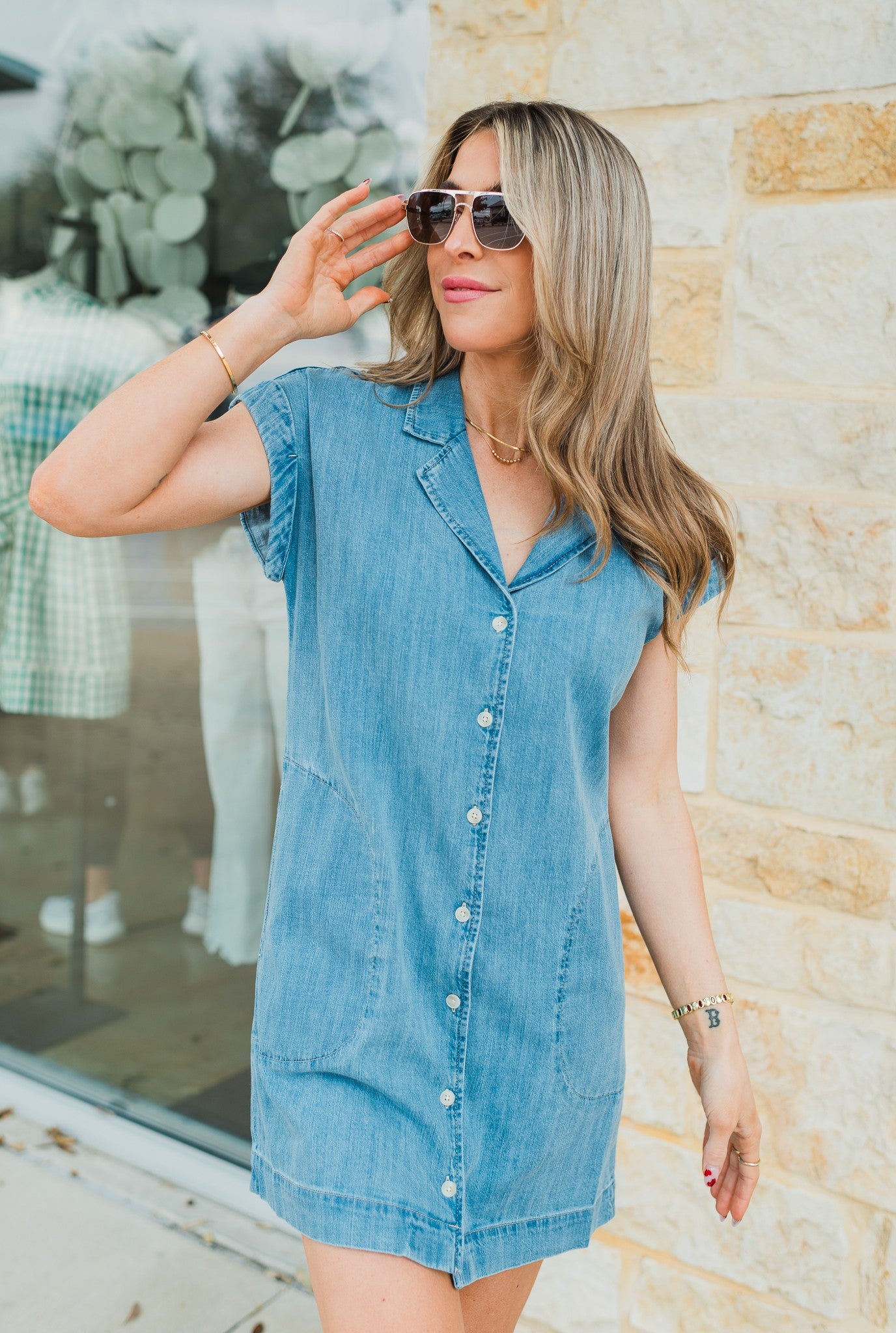 Napa Mini Dress | Denim