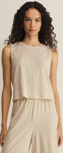 Sloane Textured Top | Whisper White