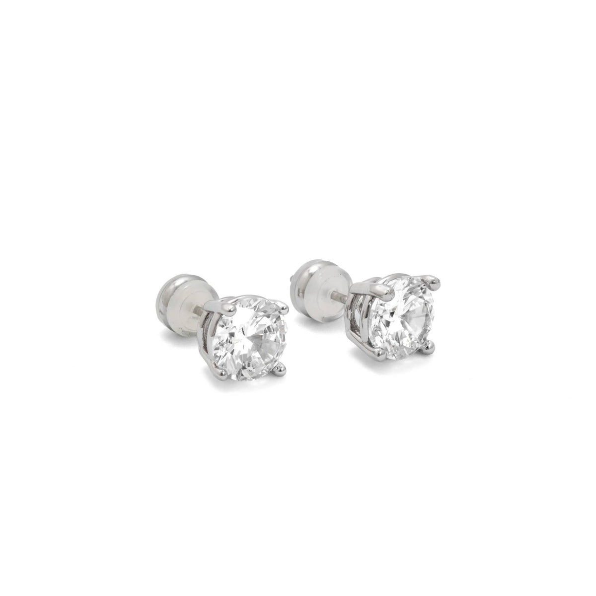 Demi-Fine 8mm Round Solitaire Stud Earrings – Gold: Yellow Gold