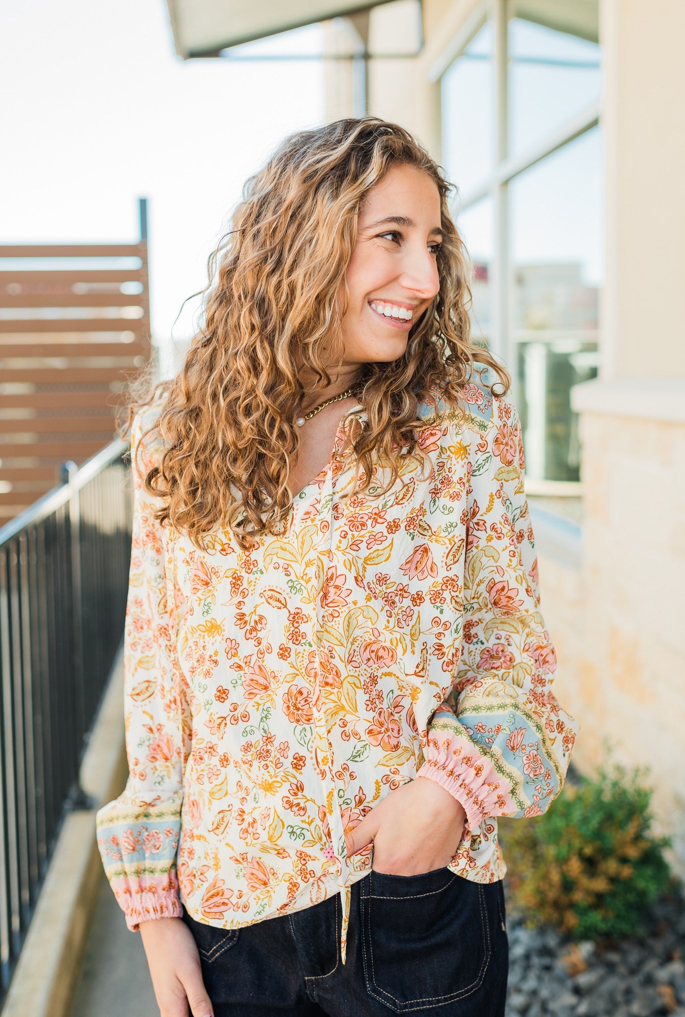 Crissy Top | Cream + Multi