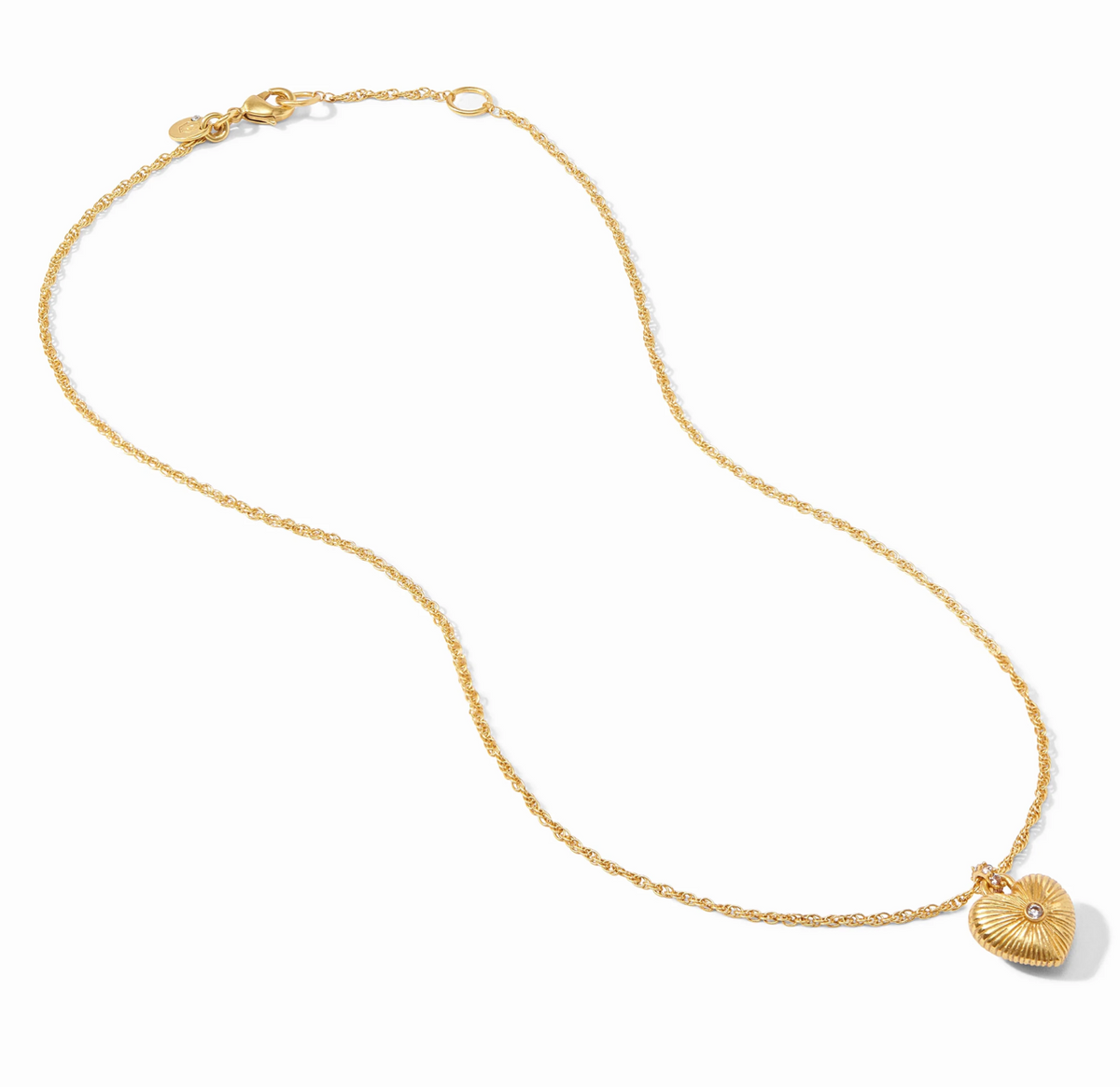 Julie Vos | Esme Heart Solitaire Necklace | Cubic Zirconia