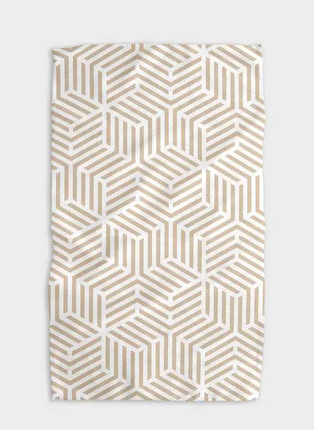 Geometry Tea Towel | Stacked Cubes