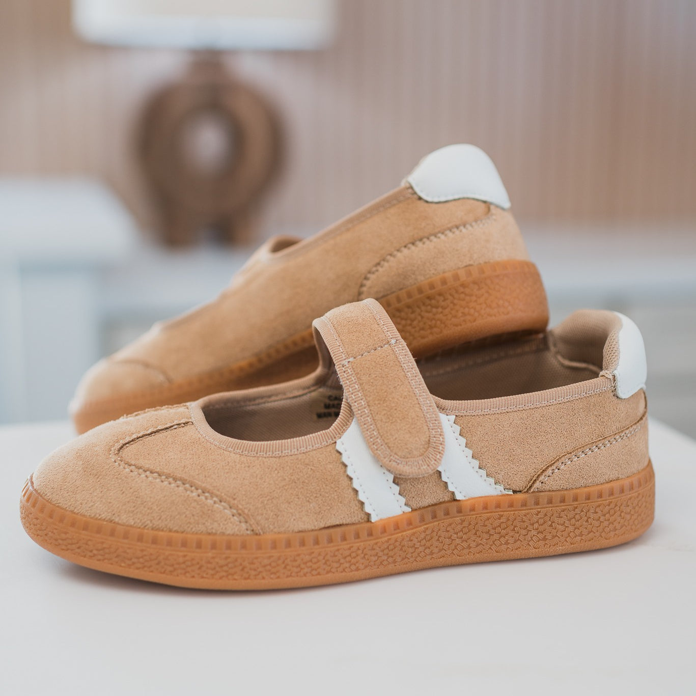 Mary Jane Sneaker | Camel Suede