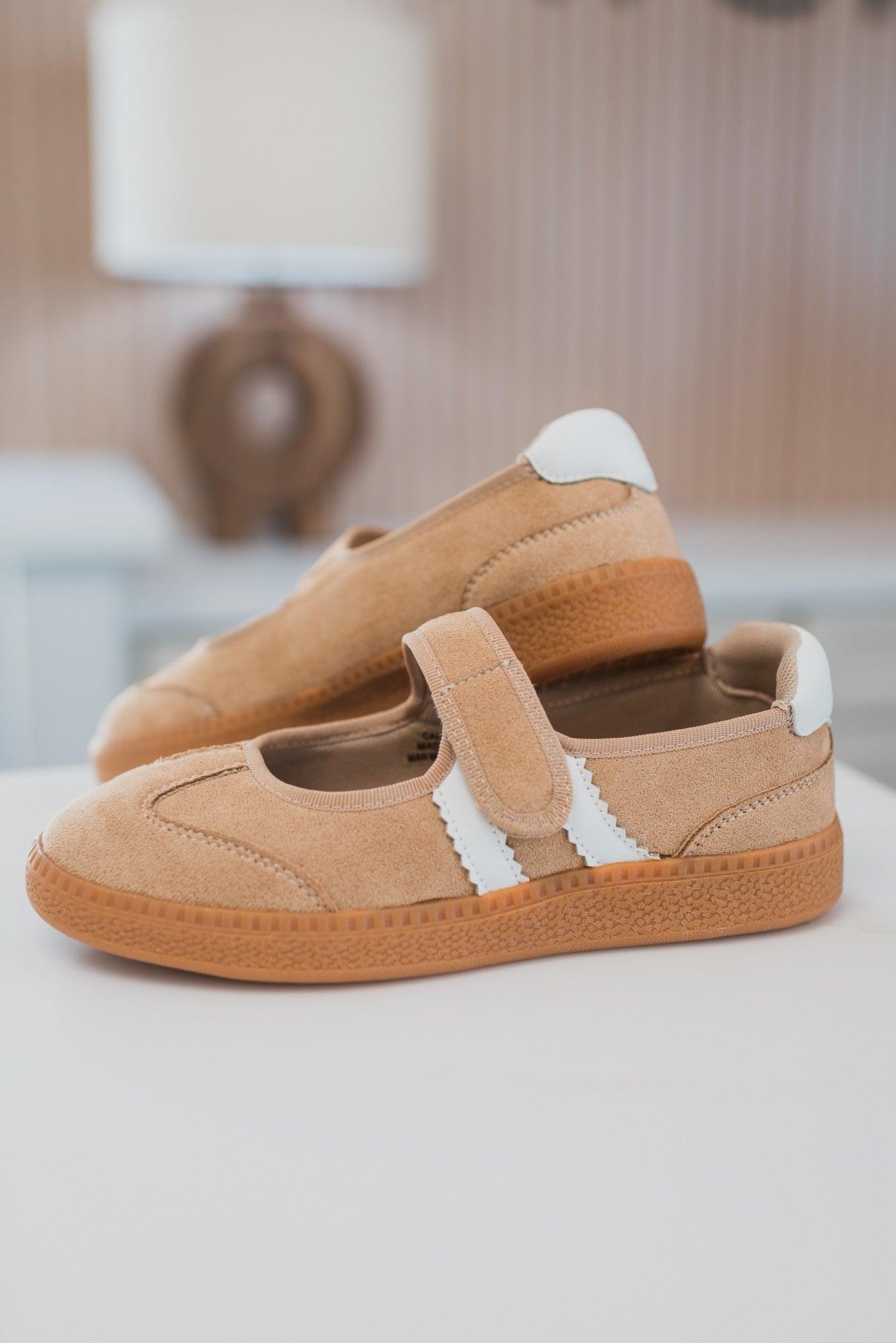 Mary Jane Sneaker | Camel Suede