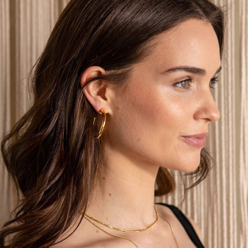 Chunky Tube Hoops Medium