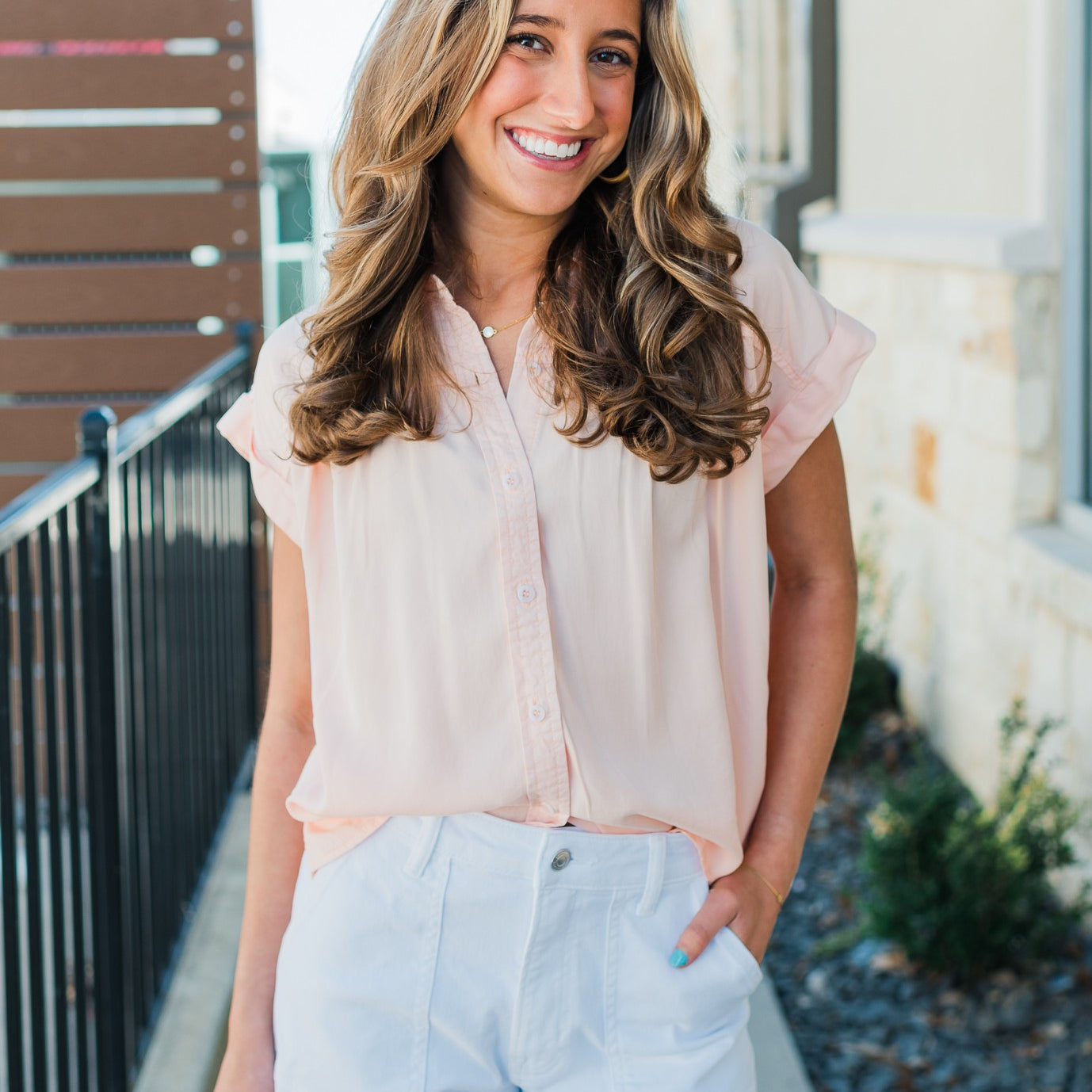 Xander Top | Pink Sand