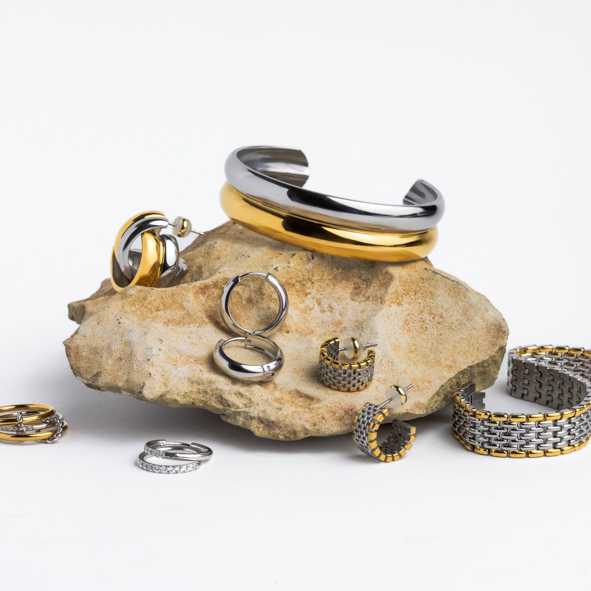 Two‑Tone Watch Hoops