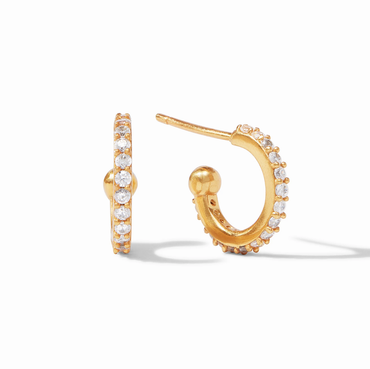 Julie Vos | Esme Heart Hoop & Charm Earring | Cubic Zirconia