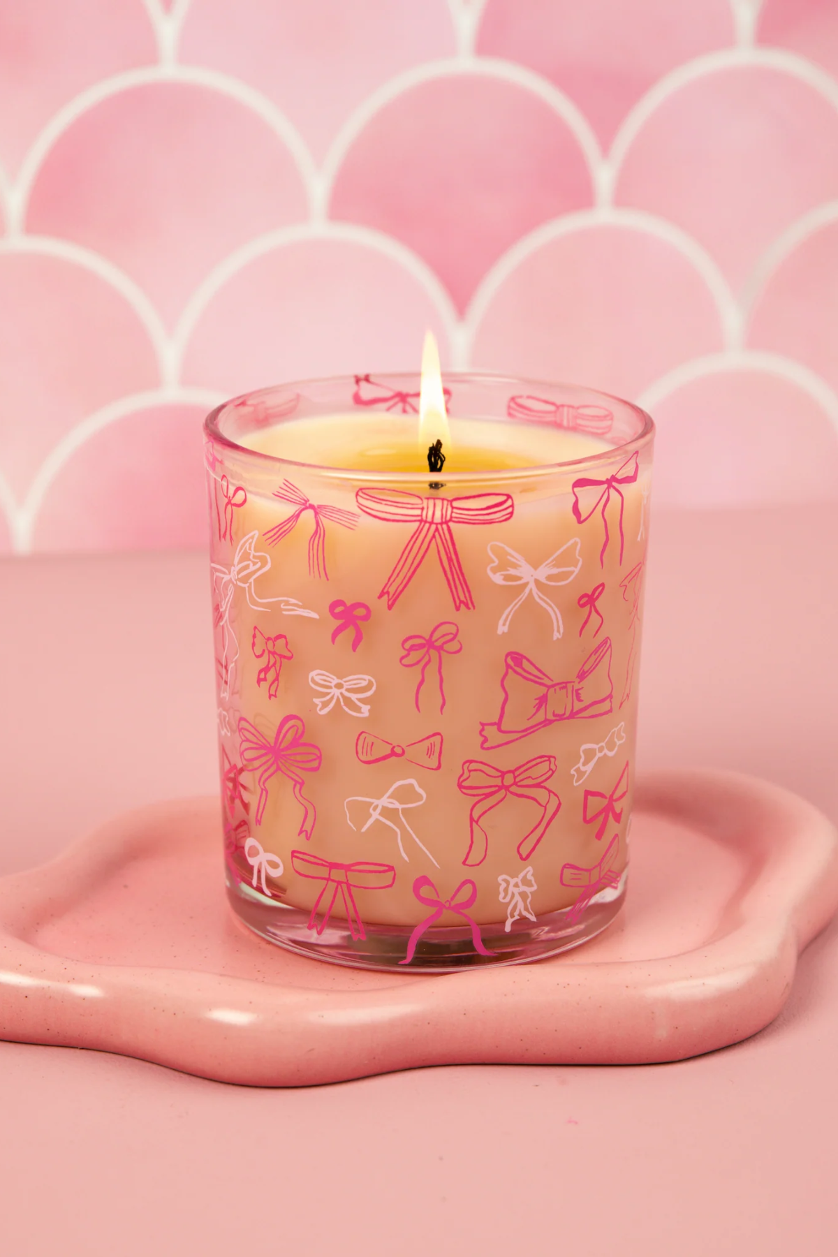 Candle #072 Pink Bow | Sweet Grace