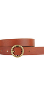 Genuine Leather Belt | Circle Tan