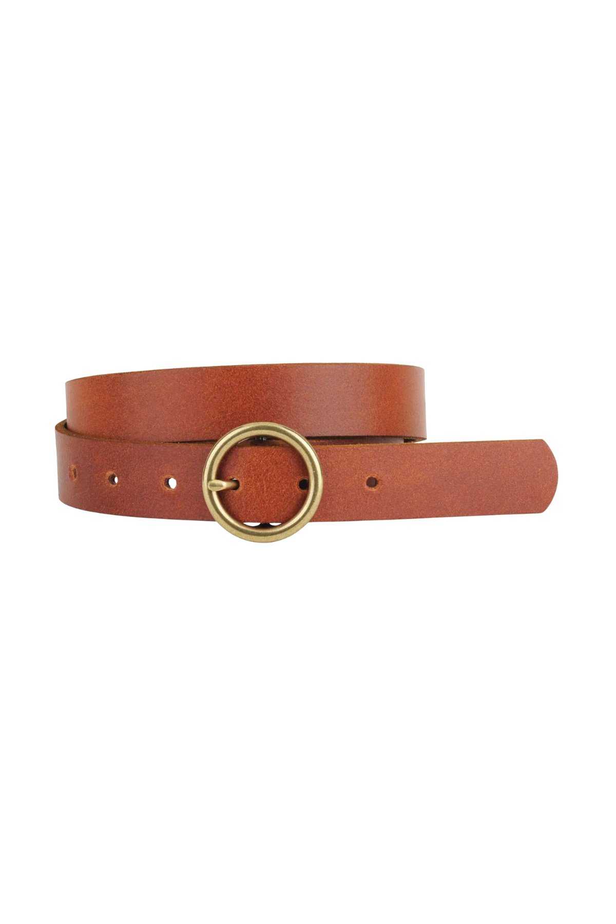 Genuine Leather Belt | Circle Tan