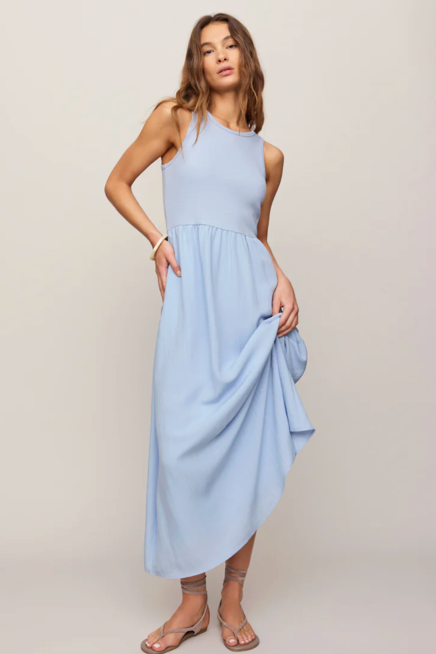 Charlotte Midi Dress | Blue Light