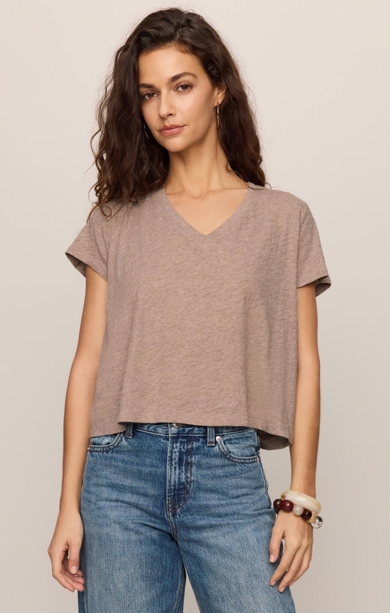 Z Supply | Nomad V-Neck Tee | Heather Ash