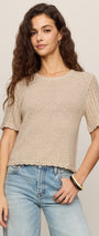 Solano Crochet Sweater | Natural